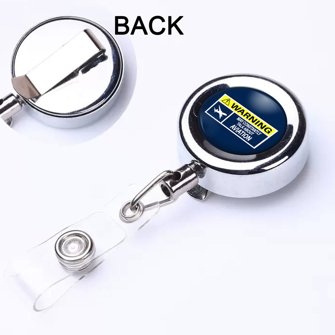 Warning May Constantly Talk About Aviation Designed Retractable ID Card Badge