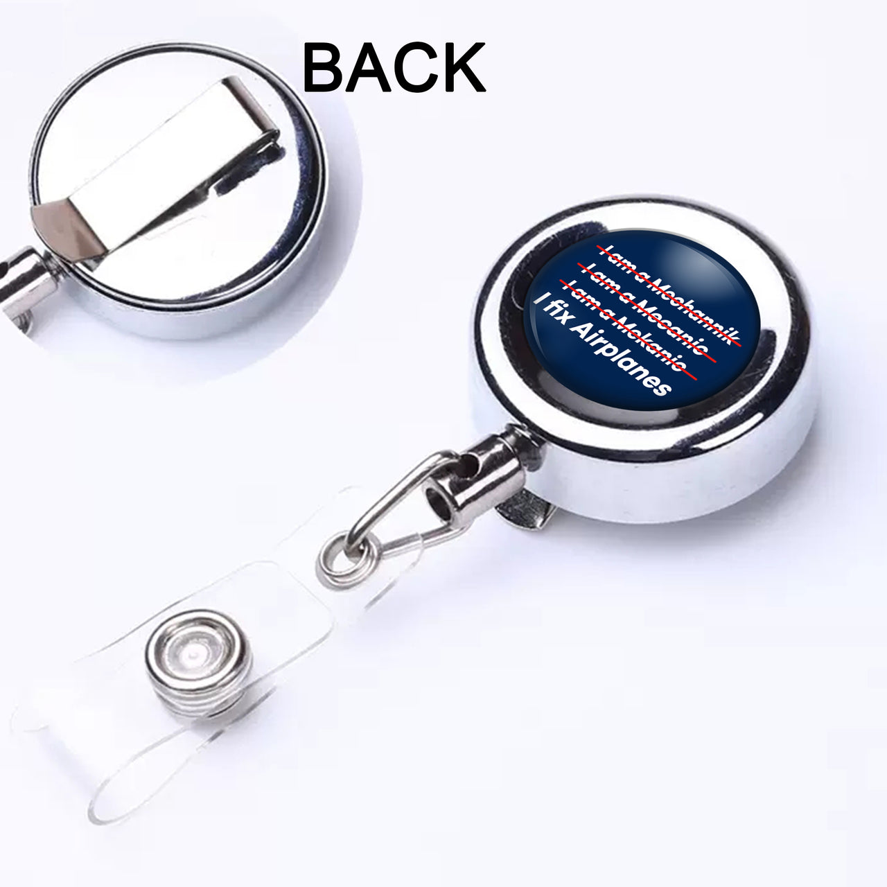 I Fix Airplanes Designed Retractable ID Card Badge