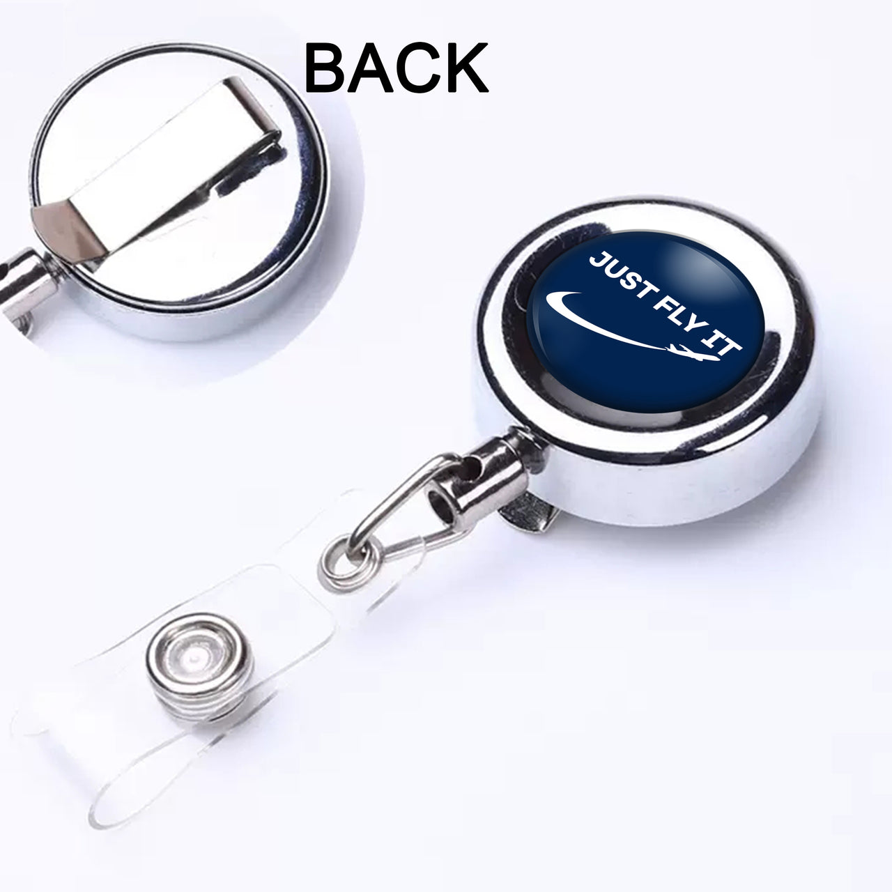 Just Fly It 2 Designed Retractable ID Card Badge