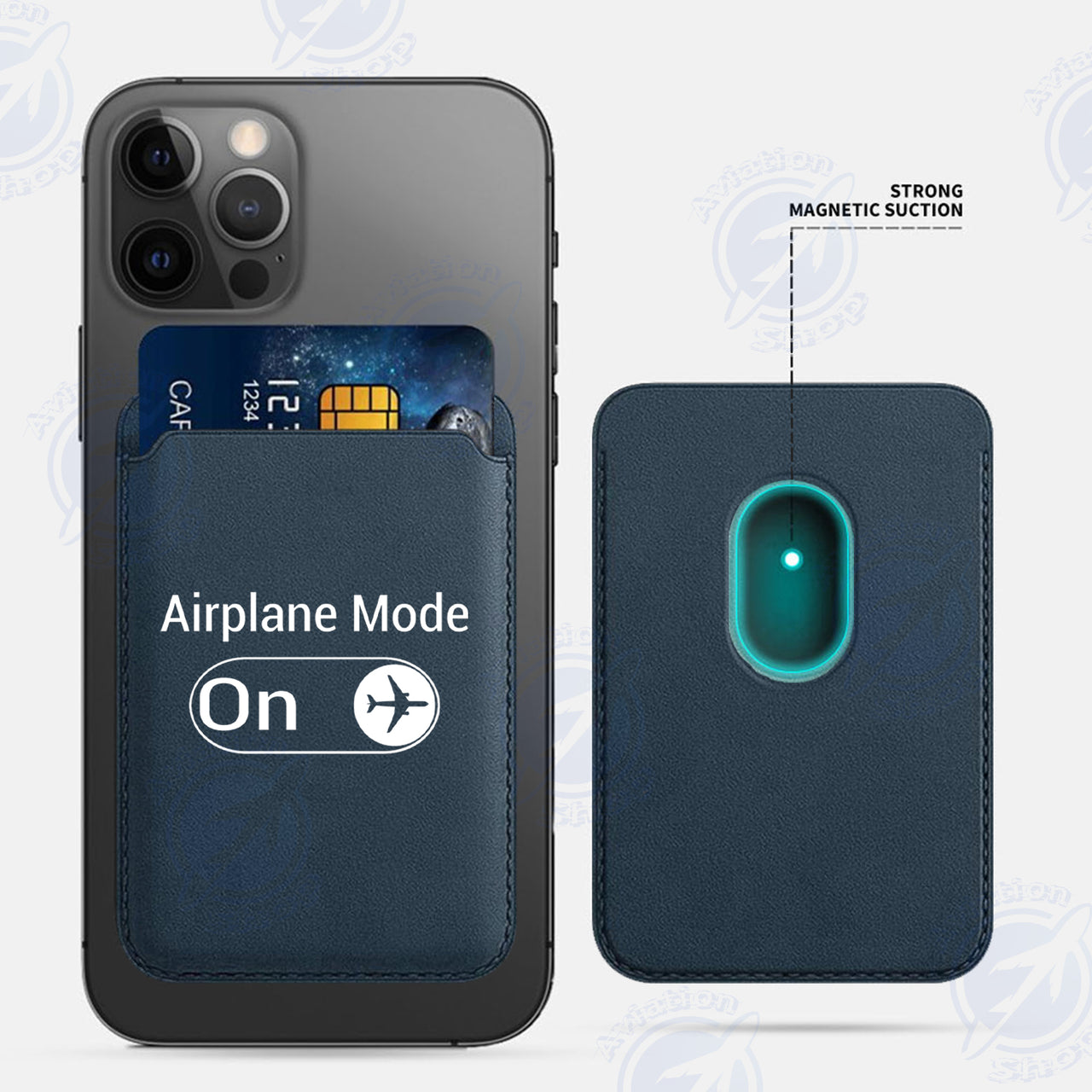Airplane Mode On iPhone Cases Magnetic Card Wallet