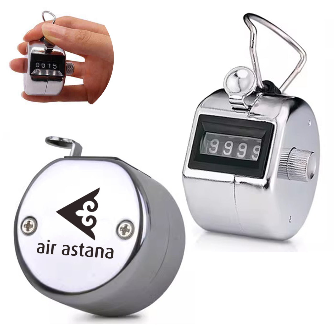 Air Astana Designed Metal Handheld Counters