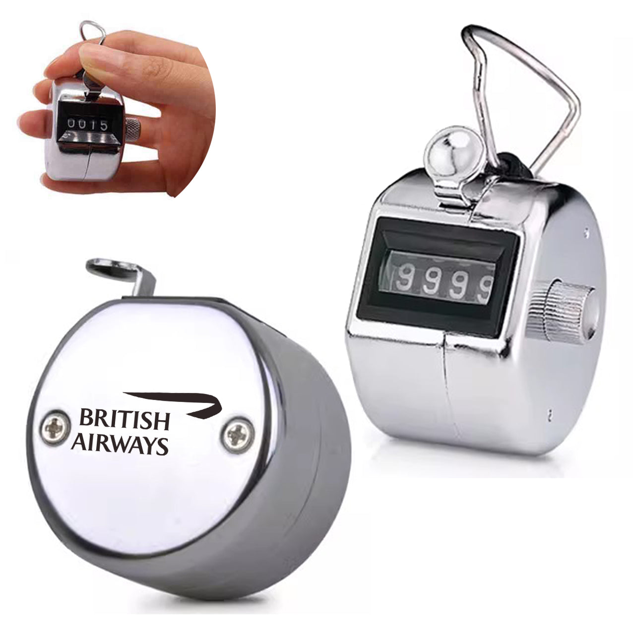 British Airways Airlines Designed Metal Handheld Counters