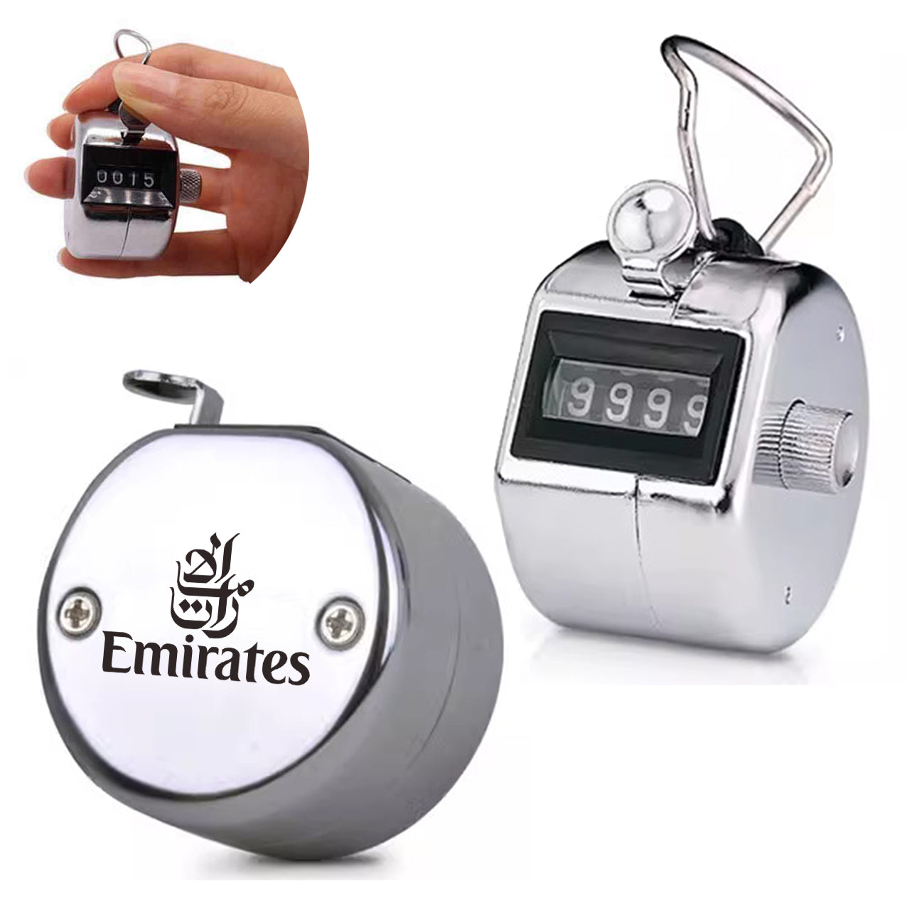 Emirates Airlines Designed Metal Handheld Counters