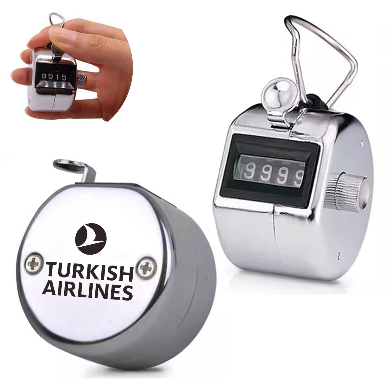 Turkish Airlines Designed Metal Handheld Counters