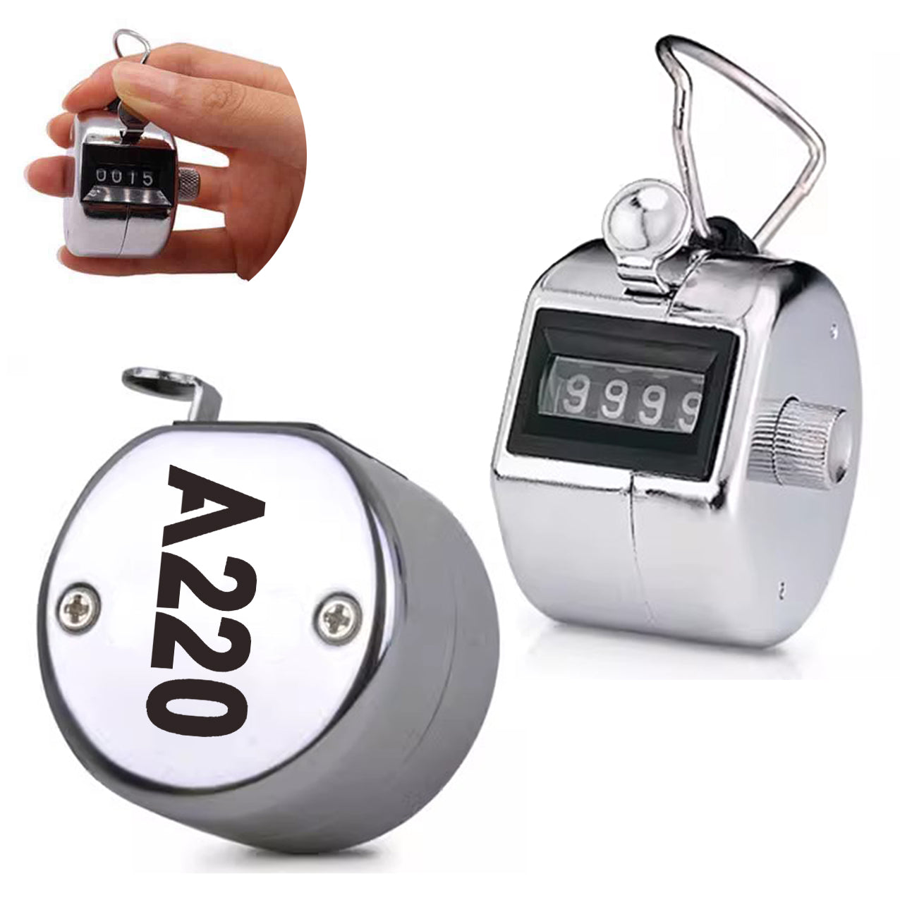 A220 Text Designed Metal Handheld Counters