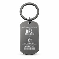 Thumbnail for Dresden Airport DRS - Key Chain - Customizable Boarding Pass - Black
