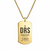 Thumbnail for Dresden Airport DRS - Necklace - Original Design - Gold