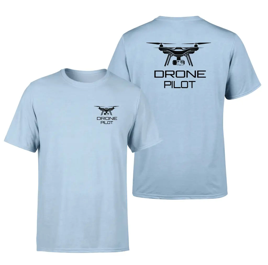 Drone Pilot design on light blue double side