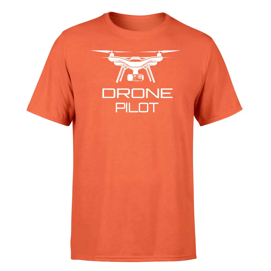 Drone Pilot design on orange single side
