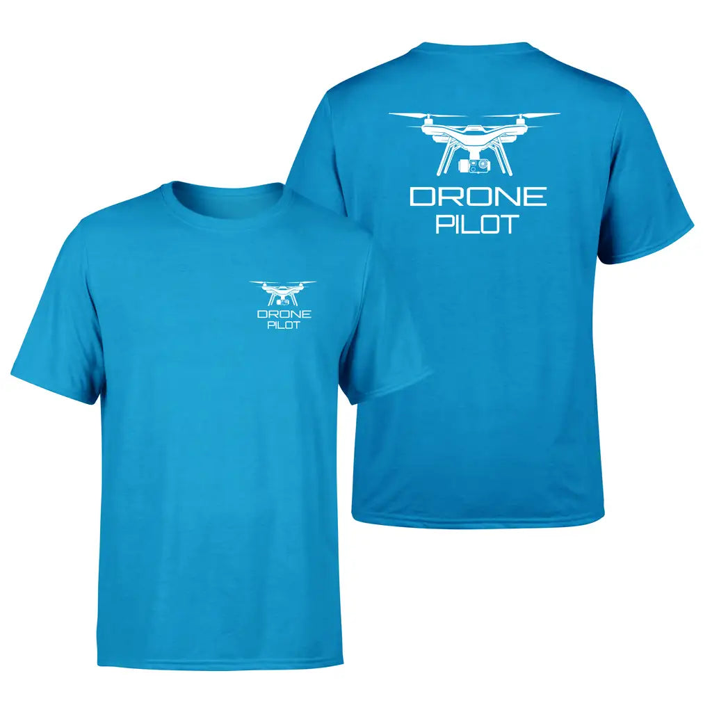 Drone Pilot design on turquoise double side