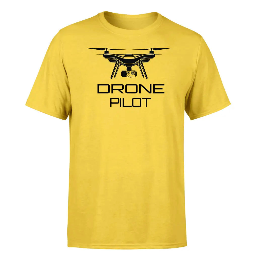 Drone Pilot design on yellow single side