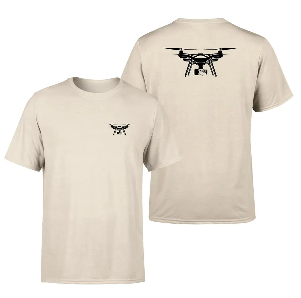 Drone Silhouette design on beige double side