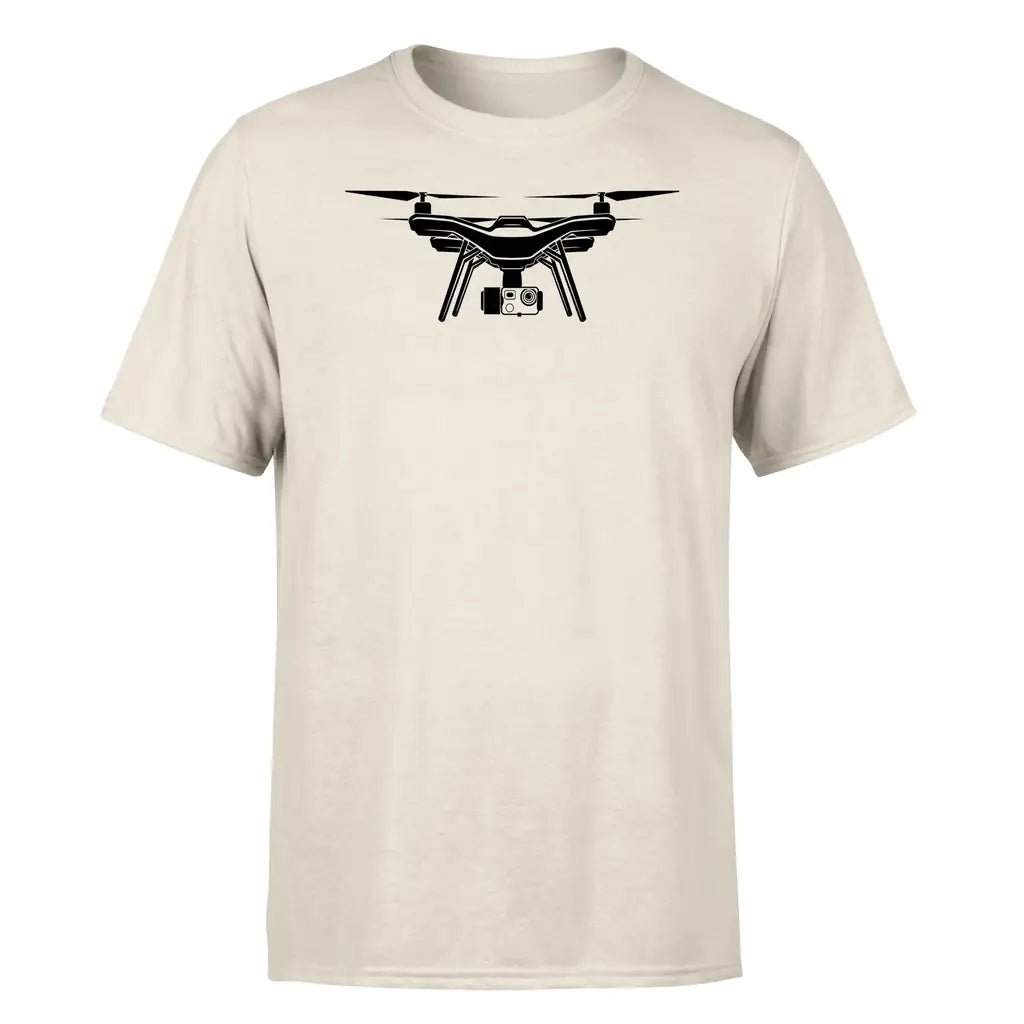 Drone Silhouette design on beige single side