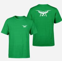 Thumbnail for Drone Silhouette design on green double side