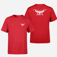 Thumbnail for Drone Silhouette design on red double side