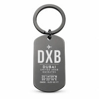 Thumbnail for Dubai International Airport DXB - Key Chain - Original Design - Black