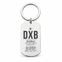 Thumbnail for Dubai International Airport DXB - Key Chain - Original Design - Silver