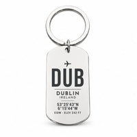 Thumbnail for Dublin Airport DUB - Key Chain - Original Design - Silver