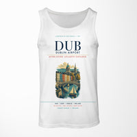 Thumbnail for Dublin Airport (DUB) design on white tank top