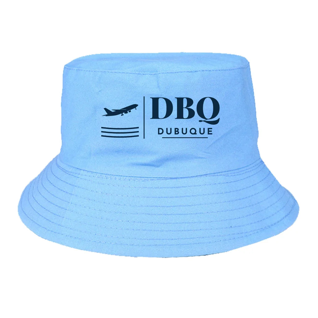 Dubuque Regional Airport (DBQ) summer hat - light blue