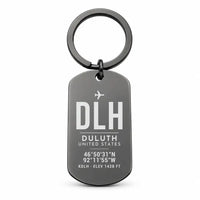 Thumbnail for Duluth International Airport DLH - Key Chain - Original Design - Black
