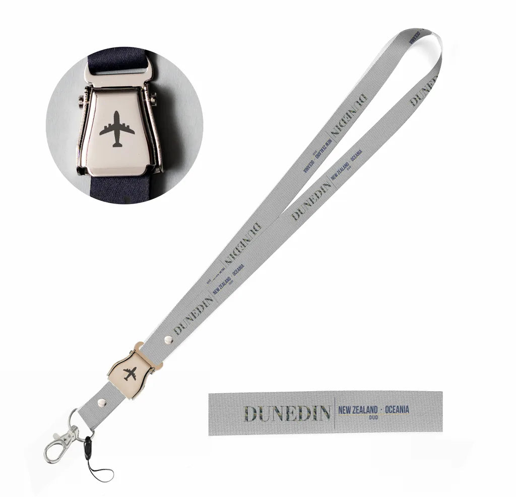 Dunedin City Series seat belt lanyard - light gray