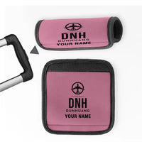 Thumbnail for Dunhuang Mogao International Airport (DNH) Luggage Handle Covers - Pink + Name