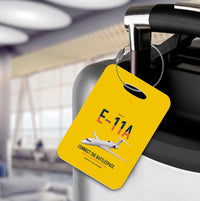 Thumbnail for E-11A BACN design on yellow acrylic luggage tags, double-side print