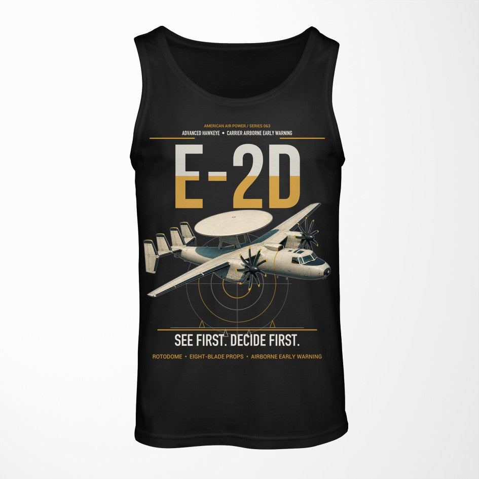 E-2D Advanced Hawkeye design on black tank top