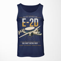 Thumbnail for E-2D Advanced Hawkeye design on dark blue tank top
