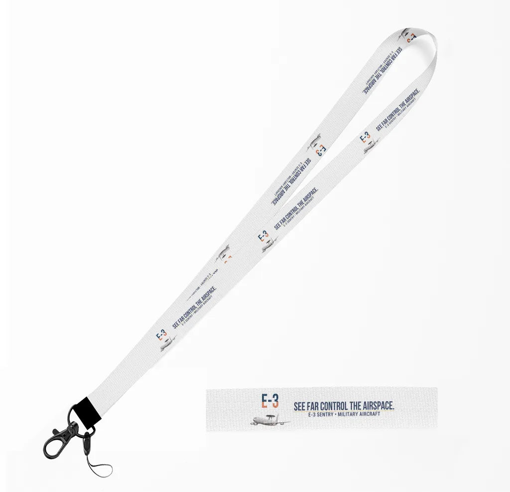 E-3 Sentry lanyard - white