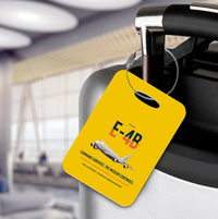 Thumbnail for E-4B Nightwatch design on yellow acrylic luggage tags, double-side print