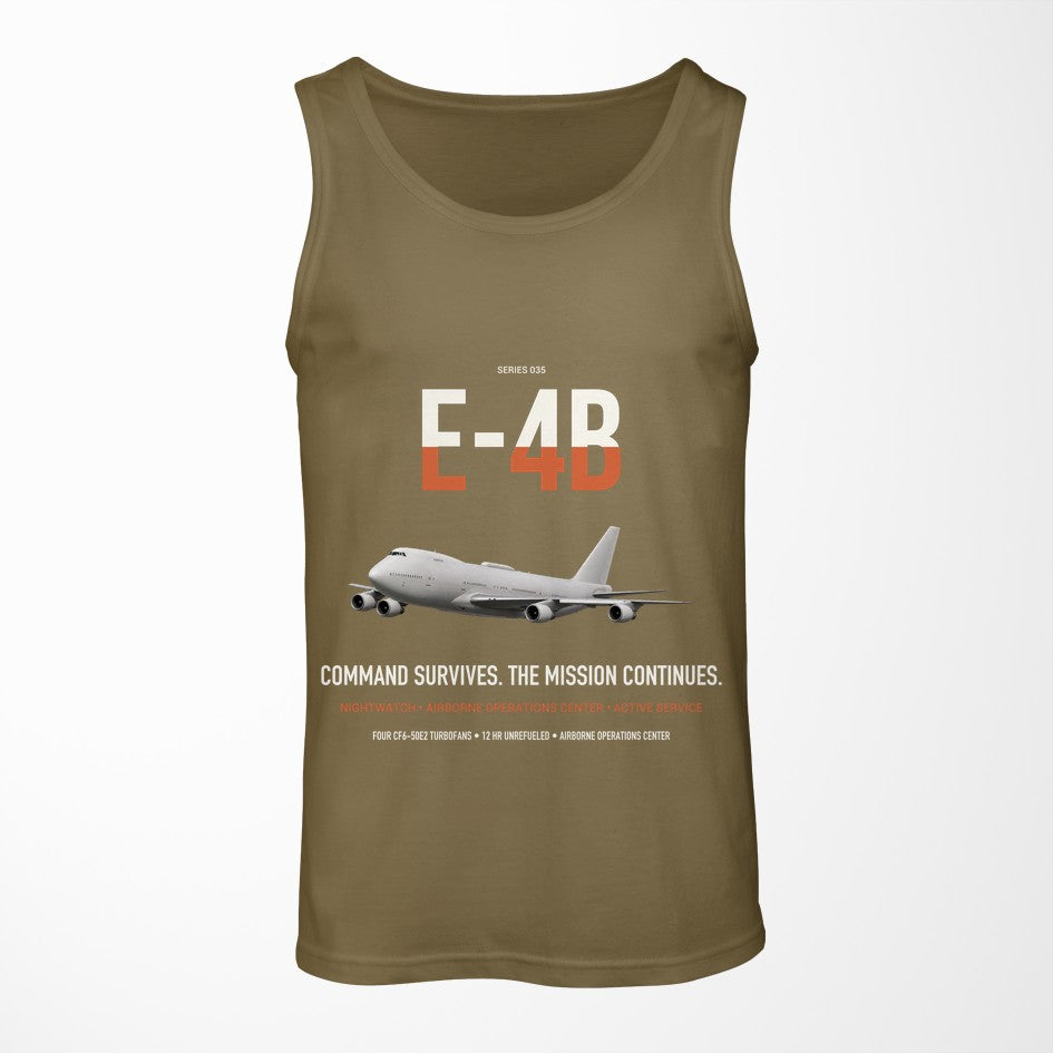 E-4B Nightwatch design on green army tank top