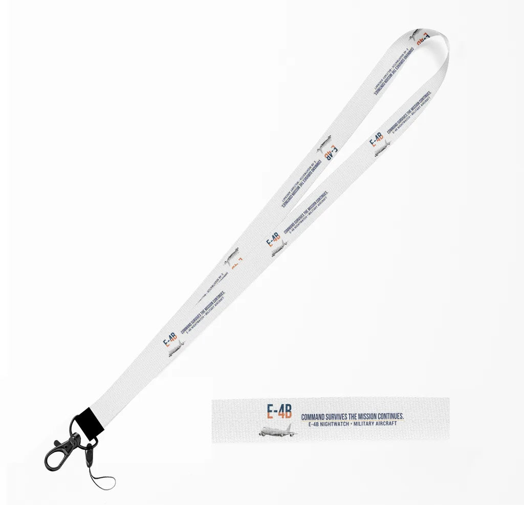 E-4B Nightwatch lanyard - white