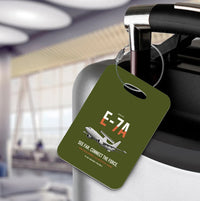 Thumbnail for E-7A Wedgetail design on green army acrylic luggage tags, double-side print