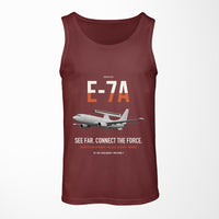 Thumbnail for E-7A Wedgetail design on dark red tank top