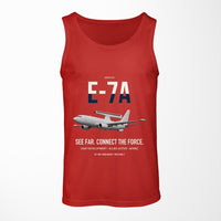 Thumbnail for E-7A Wedgetail design on red tank top