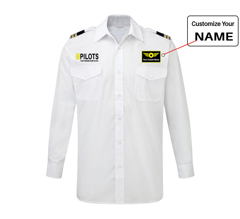 Pilots They Know How To Fly Designed Long Sleeve Pilot Shirts