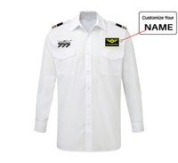 Thumbnail for The Boeing 777 Designed Long Sleeve Pilot Shirts