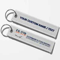 Thumbnail for EA-37B Compass Call Aviator Key Chains - White - Personalized