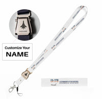 Thumbnail for EA-37B Compass Call seat belt lanyard - white with name
