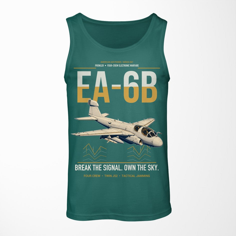 EA-6B Prowler design on green tank top