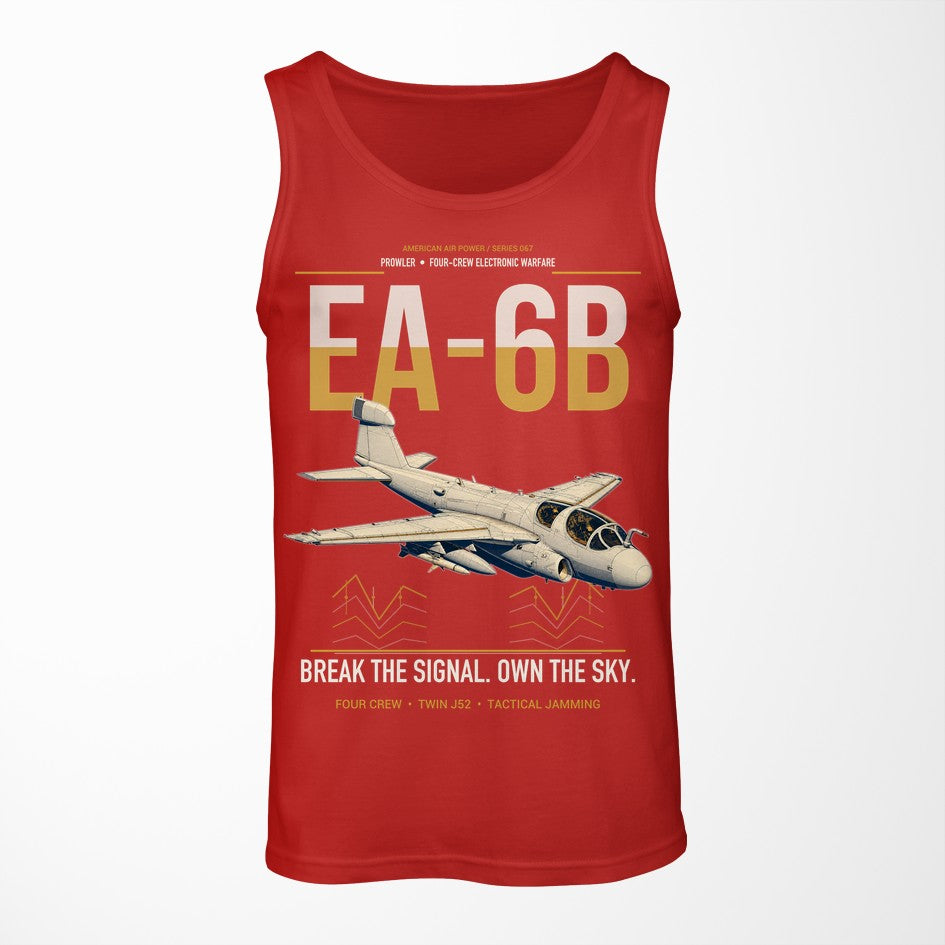 EA-6B Prowler design on red tank top