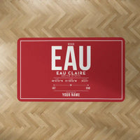 Thumbnail for Chippewa Valley Regional Airport (EAU) Carpets - Carpet Rectangle - ID Tag + Name - Red V2