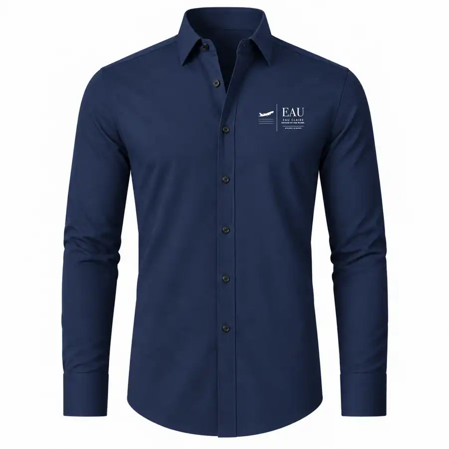 Chippewa Valley Regional Airport (EAU) Shirts - Long Sleeve Shirt - Front - Dark Blue