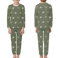 Thumbnail for Entebbe International Airport (EBB) Pajamas - Children Pajamas - Green Army