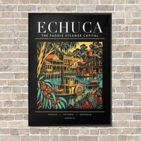 Thumbnail for ECHUCA - Poster - Canvas Framed - Black