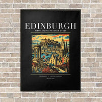 Thumbnail for EDINBURGH - Poster - Canvas Framed - Black
