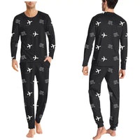 Thumbnail for Kefalonia International Airport (EFL) Pajamas - Men Pajamas - Black