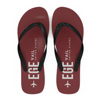 Thumbnail for Eagle County Regional Airport (EGE) Slippers & Flip Flops - Slippers - Flip Flops - Code - Dark Red